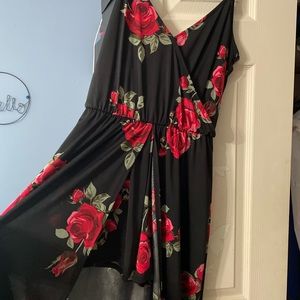 Open front maxi dress with built in shorts